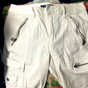 Polo jeans size 6 color white zipper pockets
